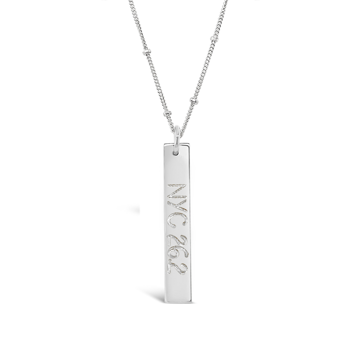 City Distance Rectangle Necklace