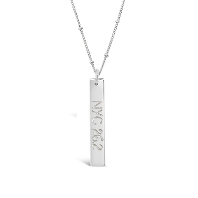 City Distance Rectangle Necklace
