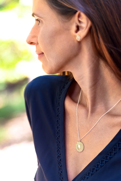 Initial Engraved Earrings