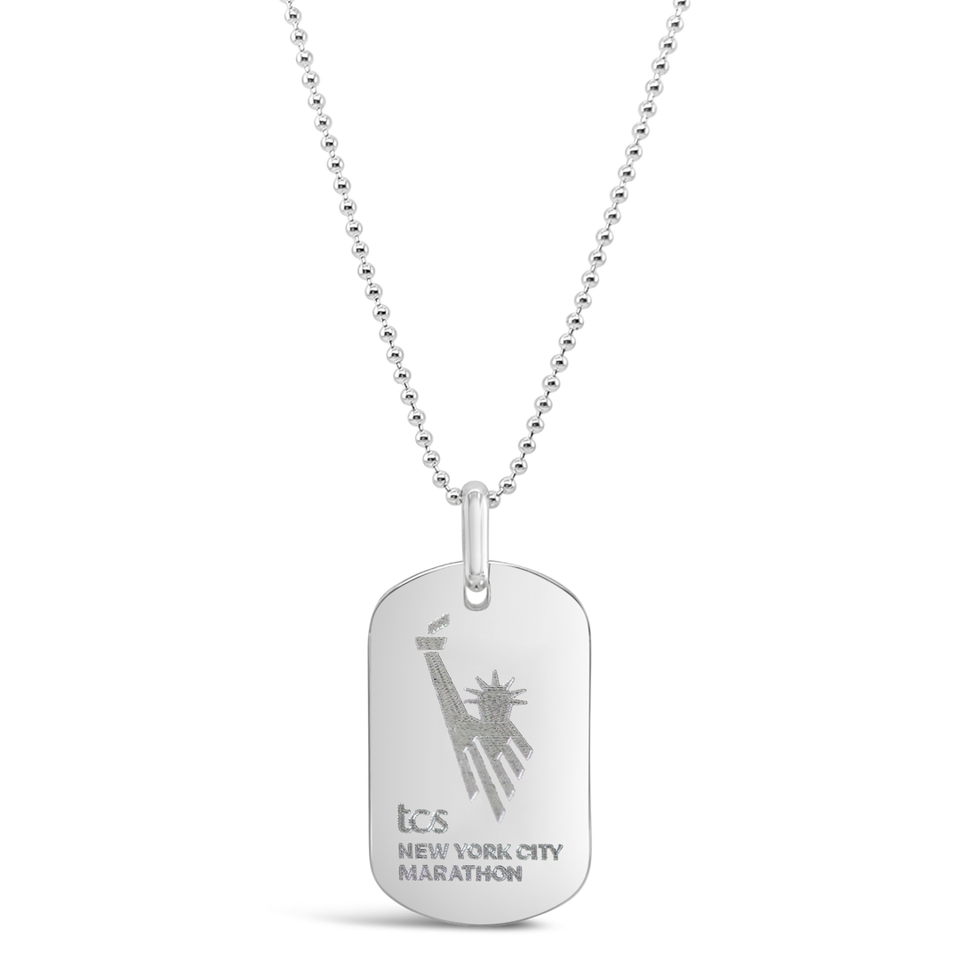 TCS New York City Marathon Dog Tag Necklace