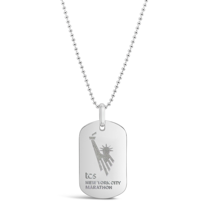 TCS New York City Marathon Dog Tag Necklace