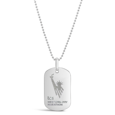 TCS New York City Marathon Dog Tag Necklace