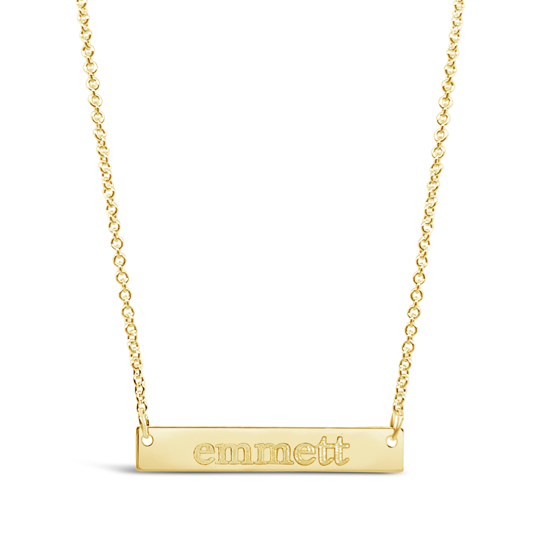 Name Horizontal Bar Necklace