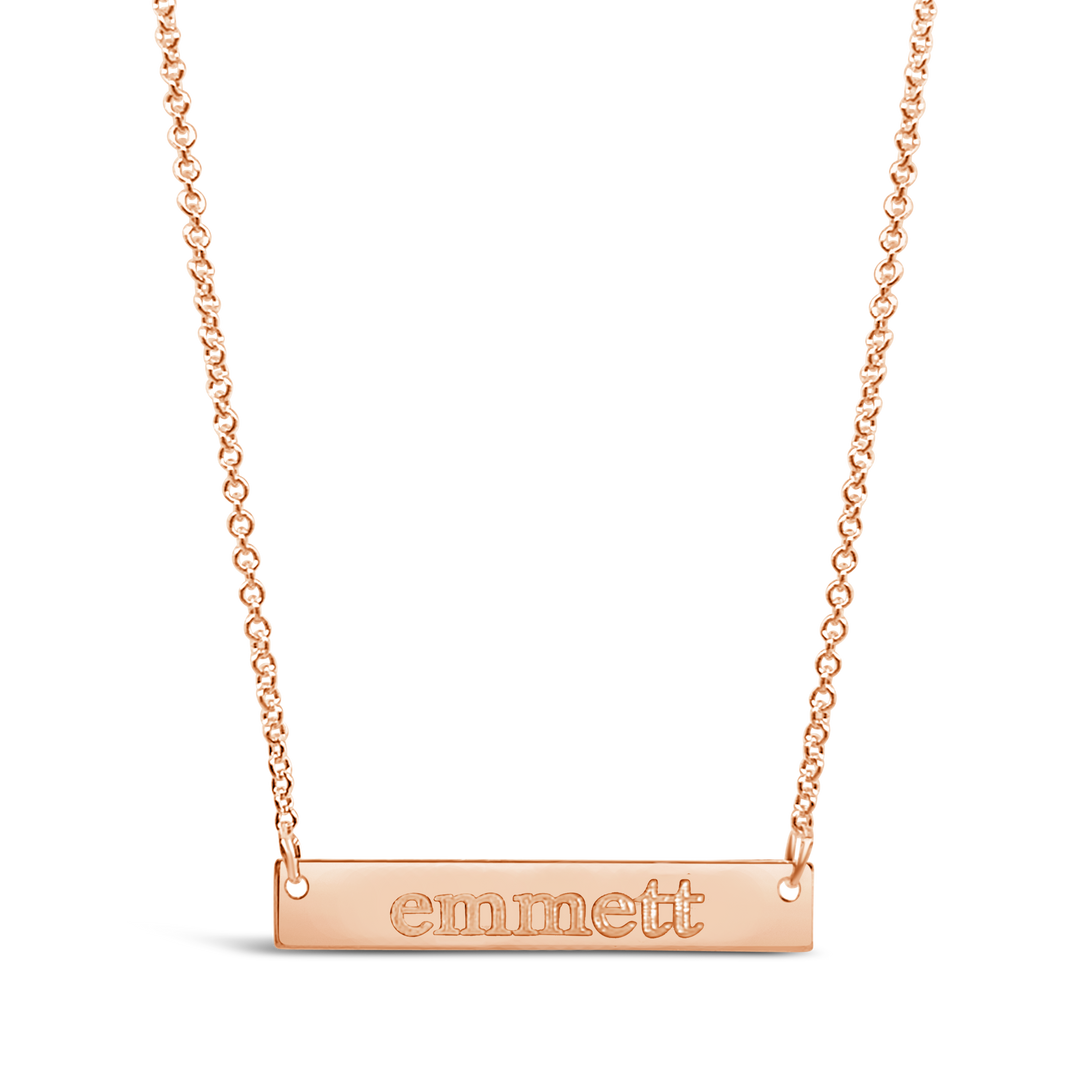Name Horizontal Bar Necklace