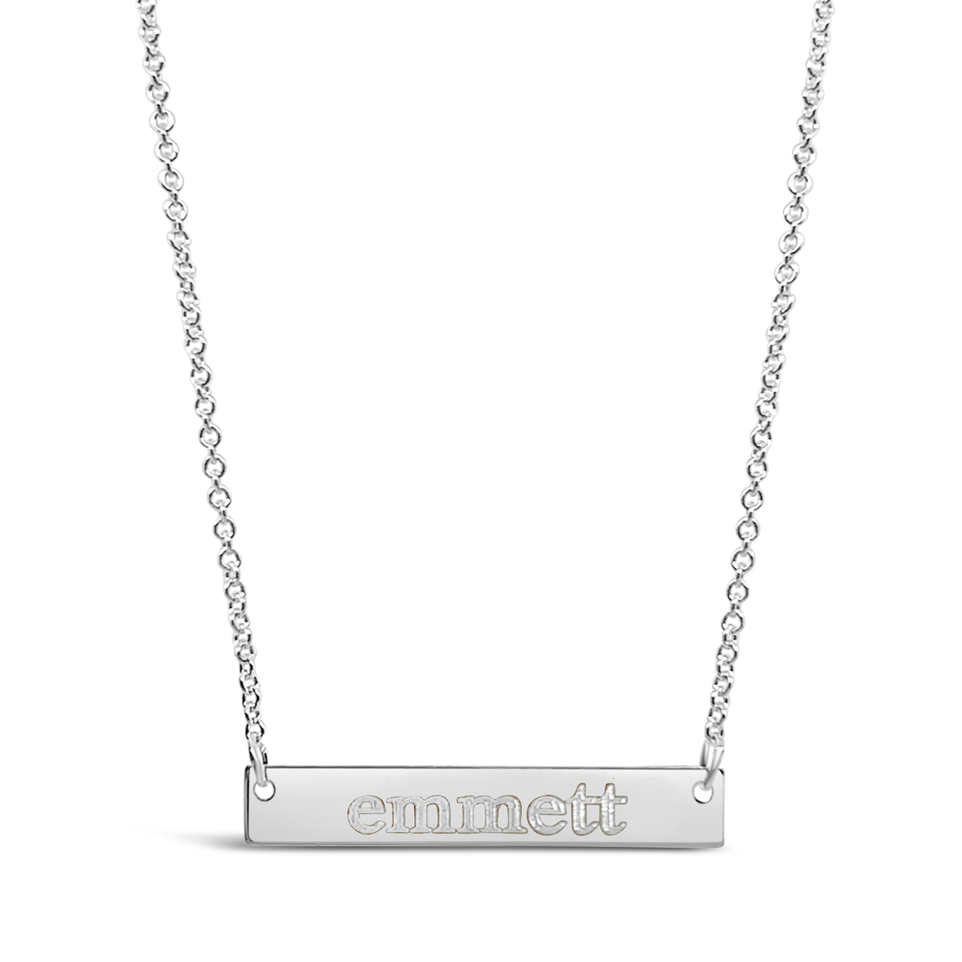 Name Horizontal Bar Necklace