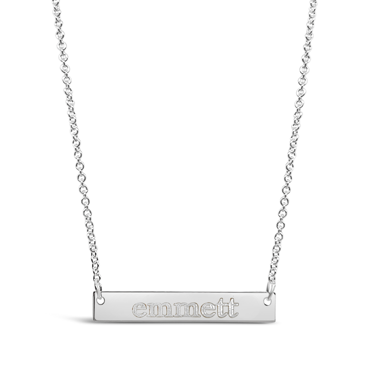 Name Horizontal Bar Necklace