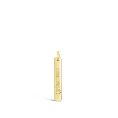 Name Petite Rectangle Necklace (1 Disc)
