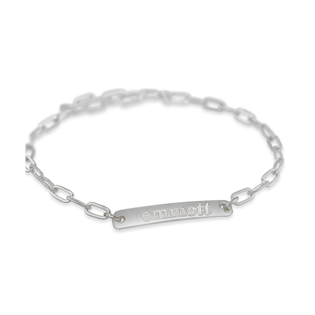 Name Petite Bar Bracelet