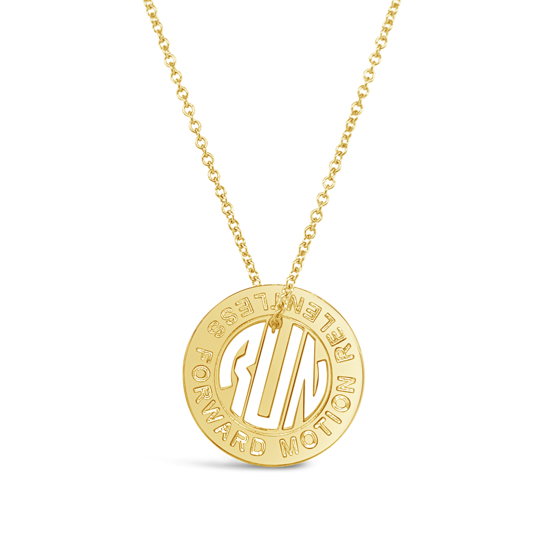 Subway token necklace deals