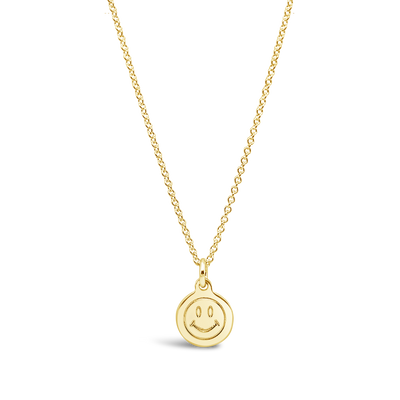 Smiley Face Disc Necklace