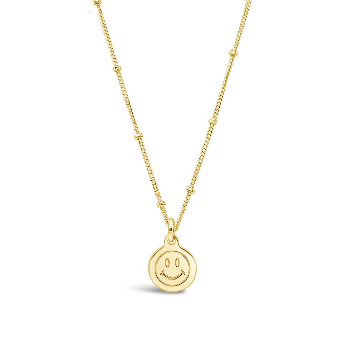 Smiley Face Disc Necklace