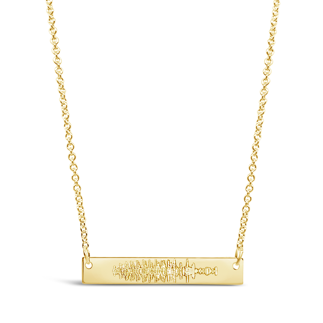 Sound Wave Horizontal Bar Necklace