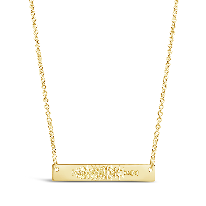 Sound Wave Horizontal Bar Necklace