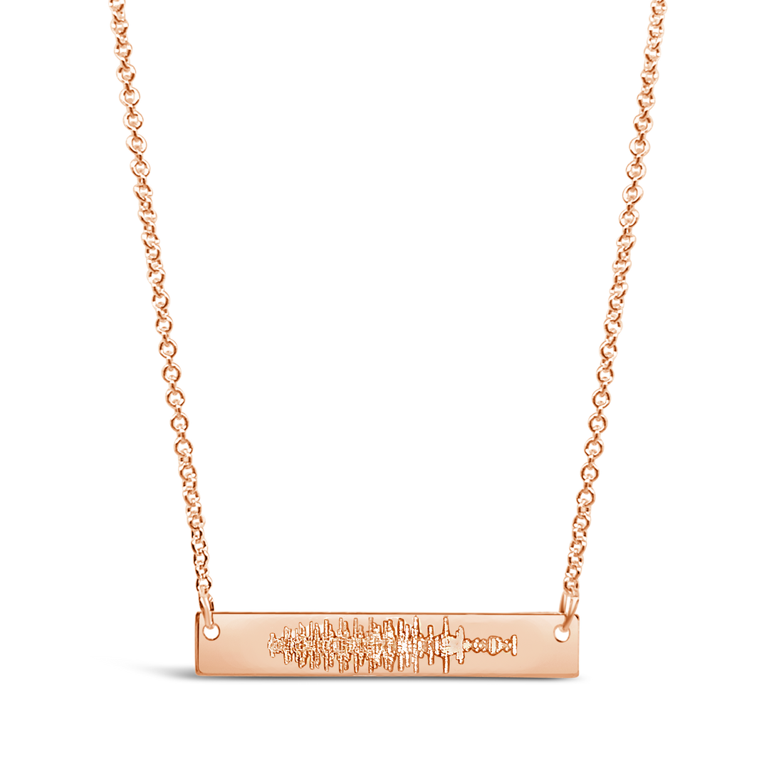 Sound Wave Horizontal Bar Necklace