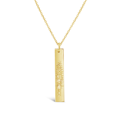 Sound Wave Rectangle Necklace