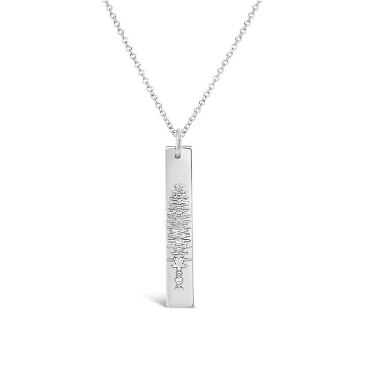 Sound Wave Rectangle Necklace