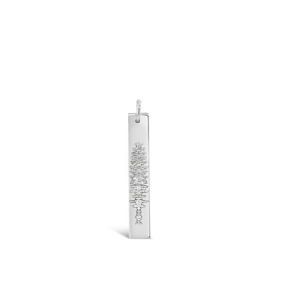 Sound Wave Rectangle Necklace