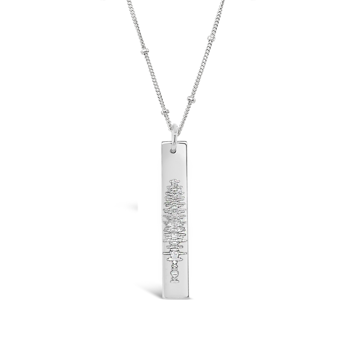 Sound Wave Rectangle Necklace