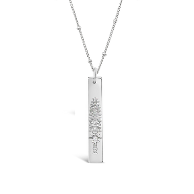 Sound Wave Rectangle Necklace