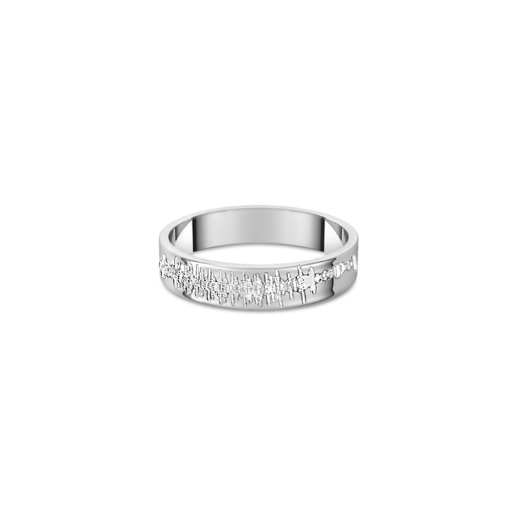 Sound Wave Engraved Ring