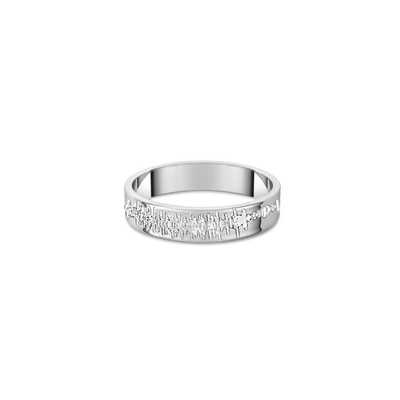 Sound Wave Engraved Ring