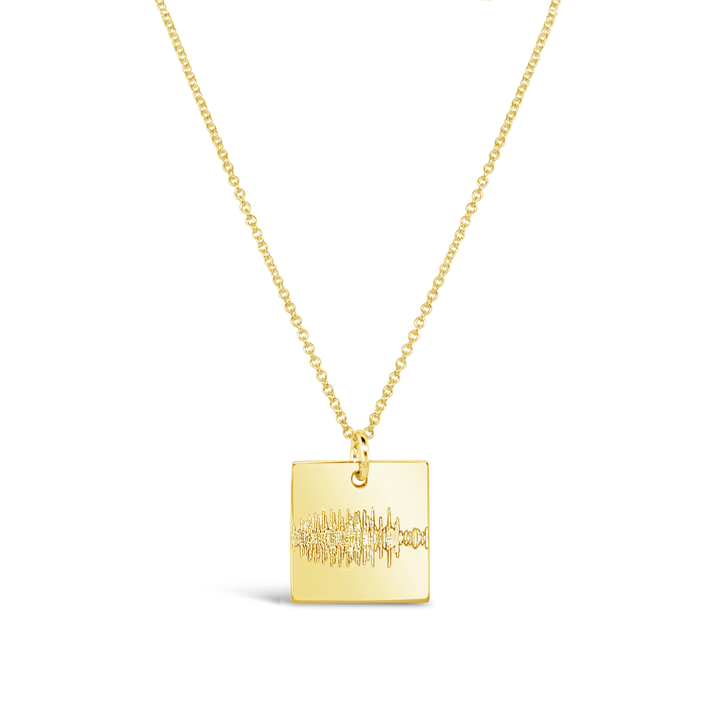 Sound Wave Square Necklace