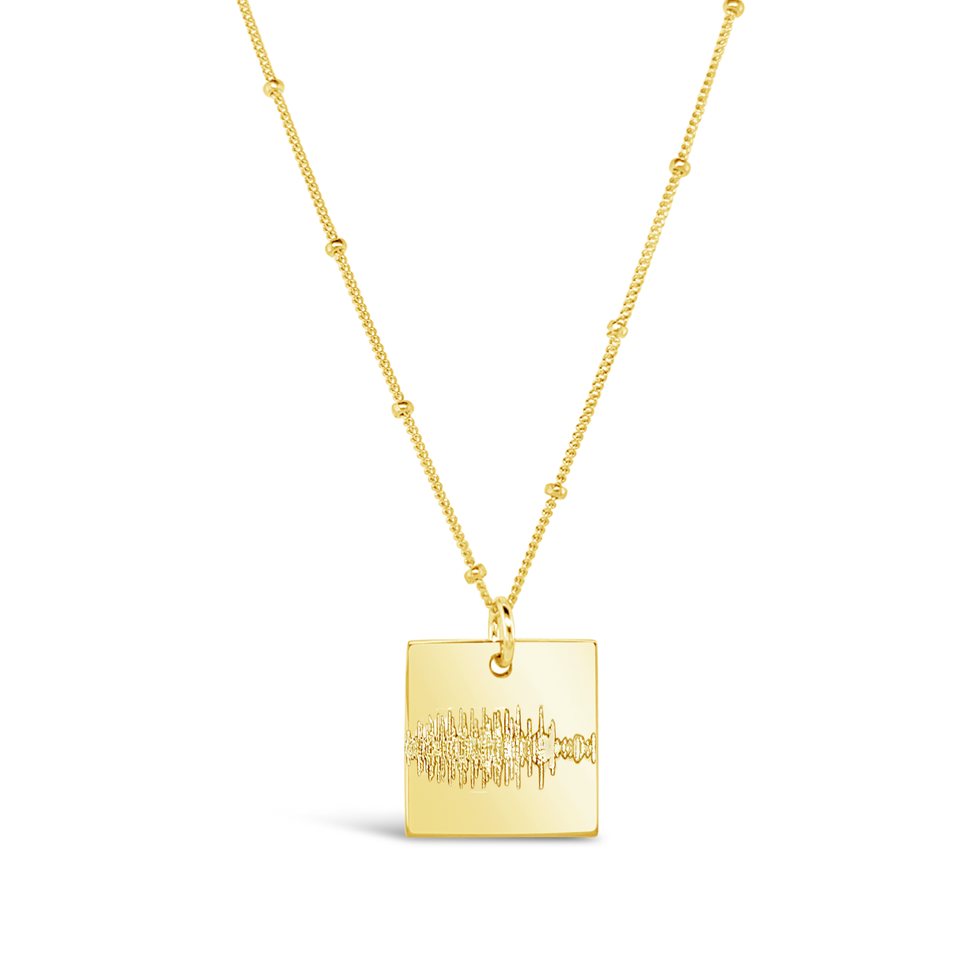 Sound Wave Square Necklace