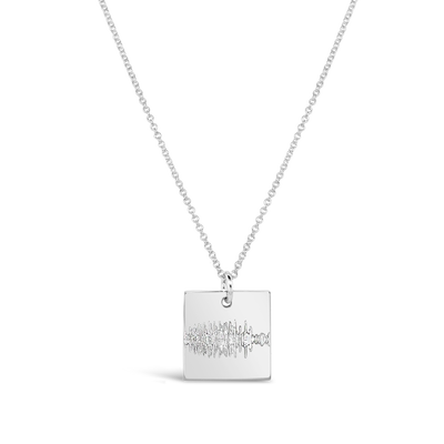 Sound Wave Square Necklace