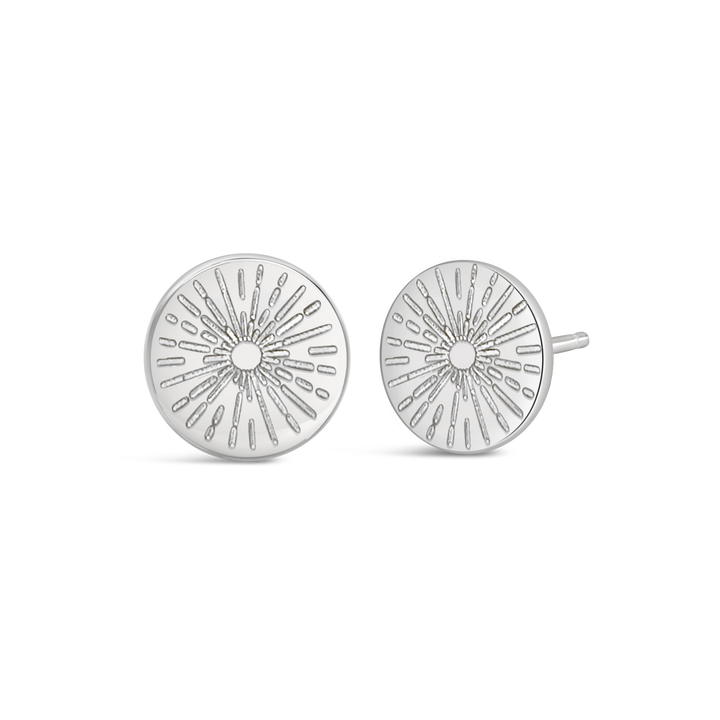 Sunburst Engraved Earrings