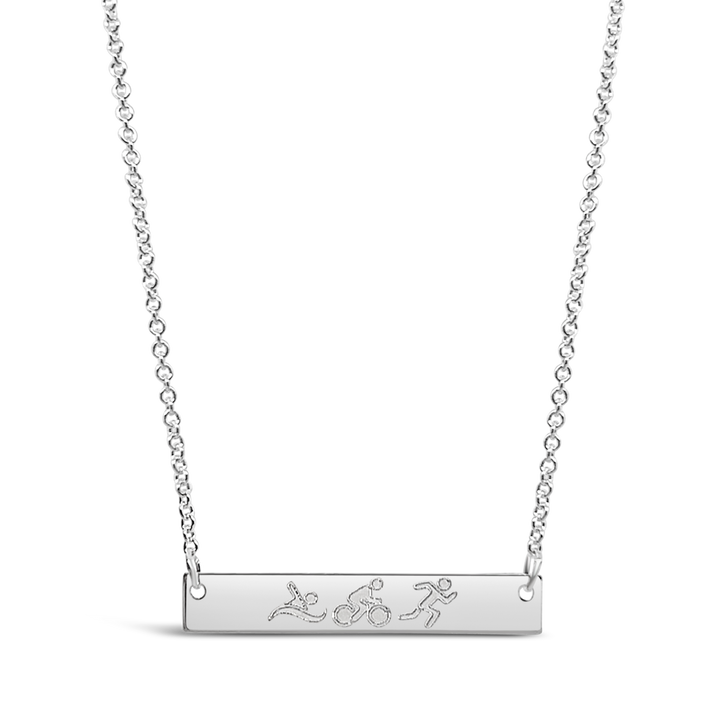 Triathlon Horizontal Bar Necklace