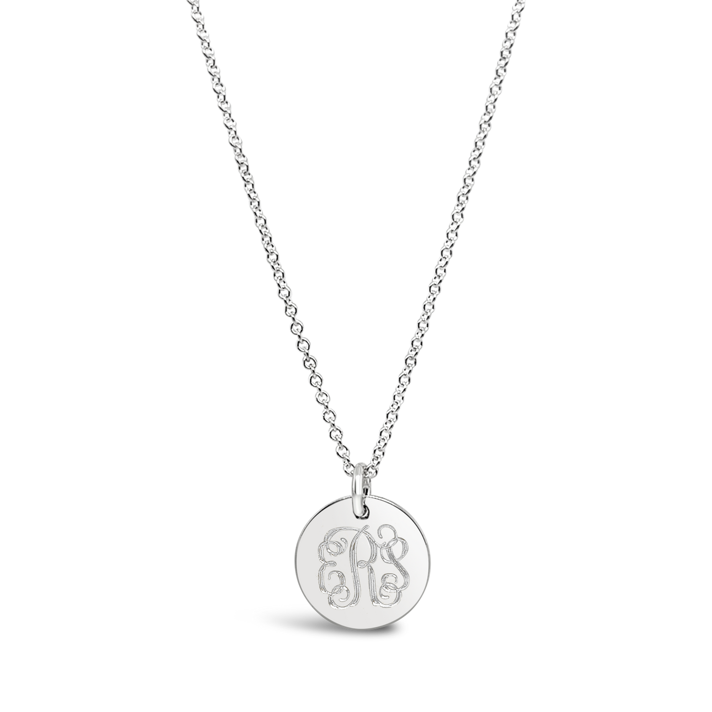 Vine Monogram Disc Necklace