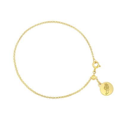Winged Foot Sliding Bead Bracelet