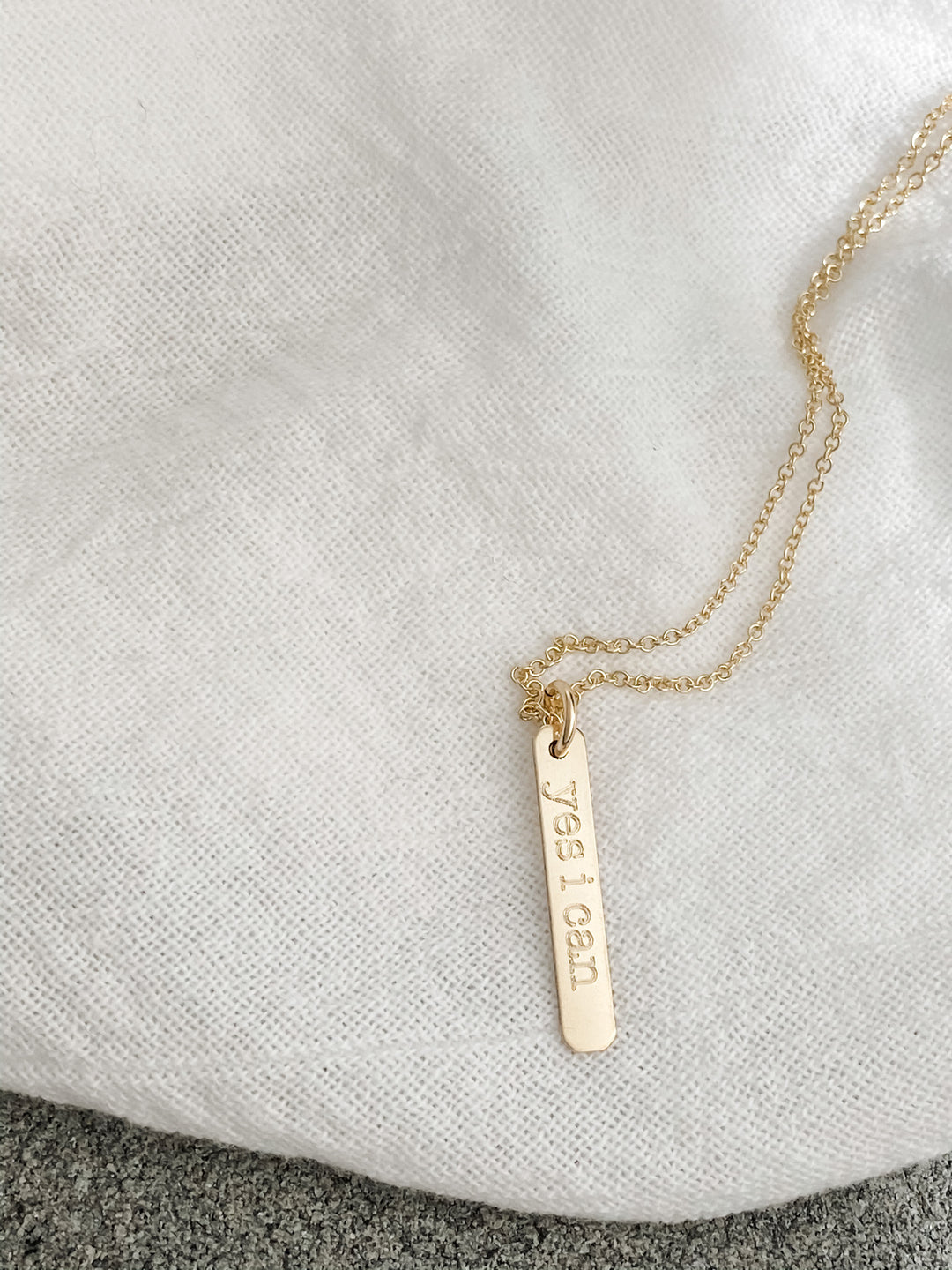 Mantra Petite Rectangle Necklace