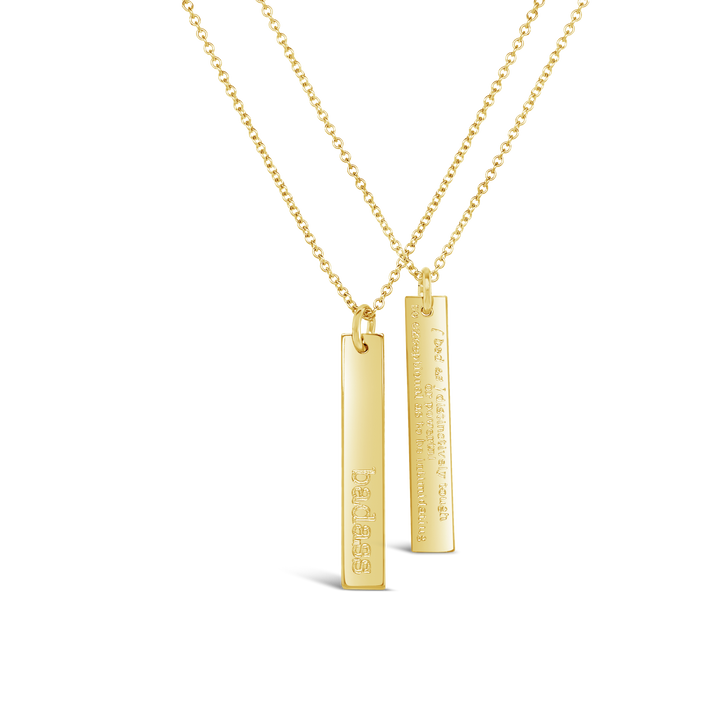 Badass Defined Rectangle Necklace
