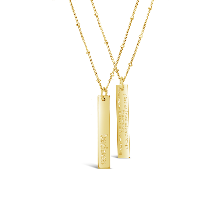 Badass Defined Rectangle Necklace