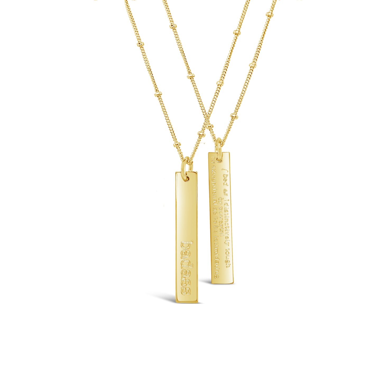 Badass Defined Rectangle Necklace