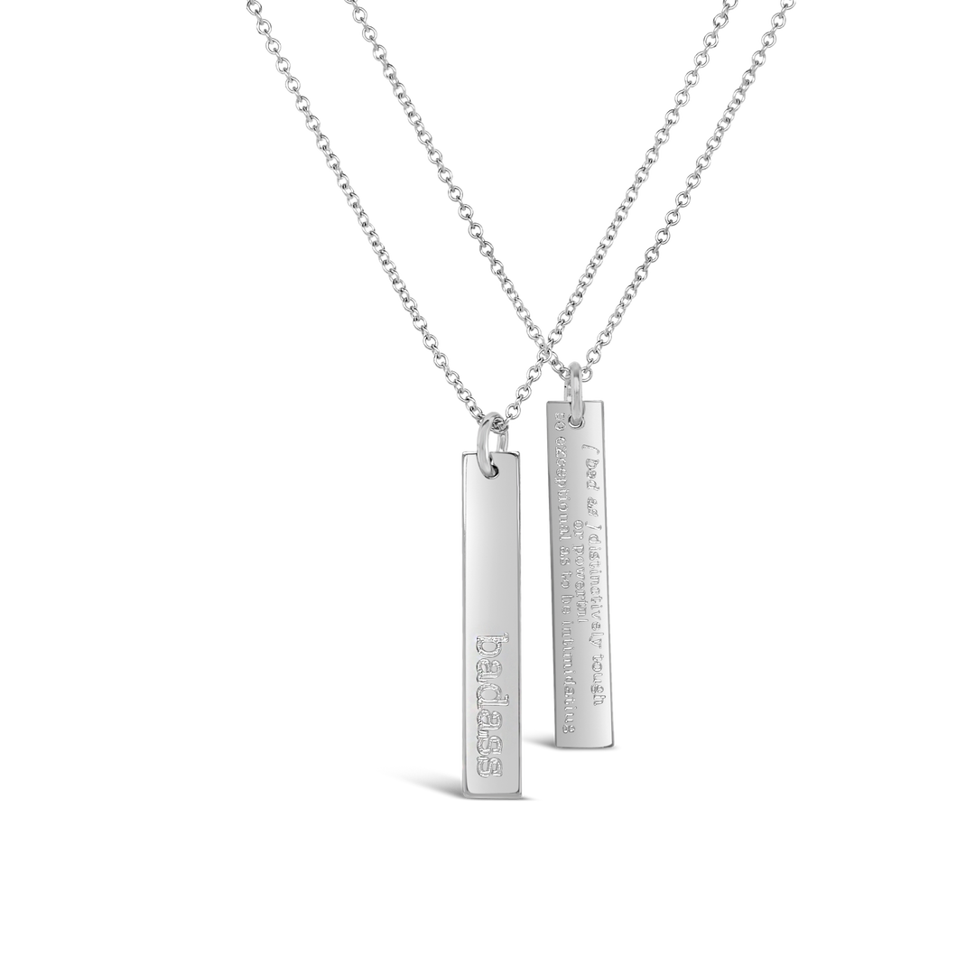 Badass Defined Rectangle Necklace