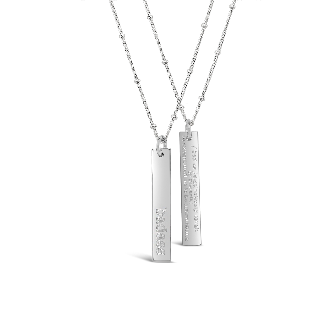 Badass Defined Rectangle Necklace