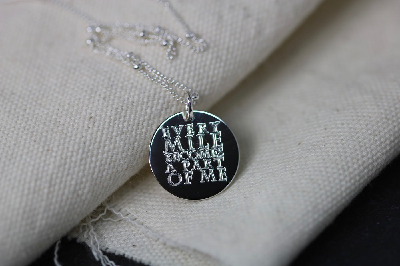 Every Mile Disc Necklace